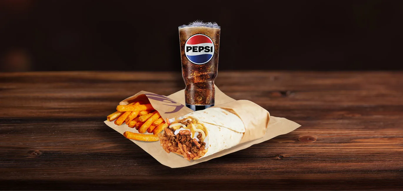 Beefy Melt Burrito Meal