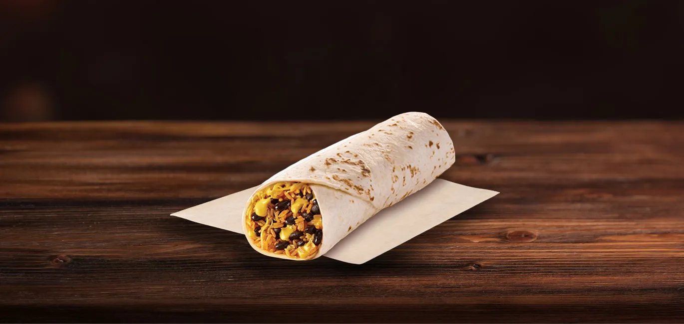 Cheesy Black Bean Burrito